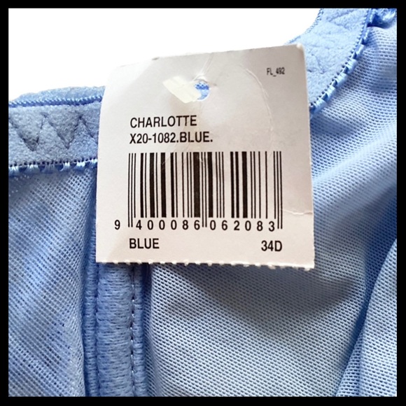 FREDRICKS OF HOLLYWOOD Charlotte Lace Full Figure Underwire Bra Periwinkle - Picture 7 of 9